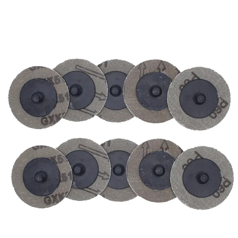 26 Buah/Set 50Mm Piringan Pengampelasan untuk Rolok Bantalan Pemoles Pelat 2 Inci Piringan Kertas Pengasah Alat Abrasif 24-320 Grit