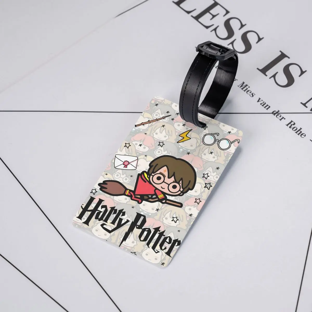Etiqueta de equipaje caliente de cómic de dibujos animados de H-Harryes personalizada etiquetas de equipaje de Manga personalizadas etiqueta de identificación de cubierta de privacidad