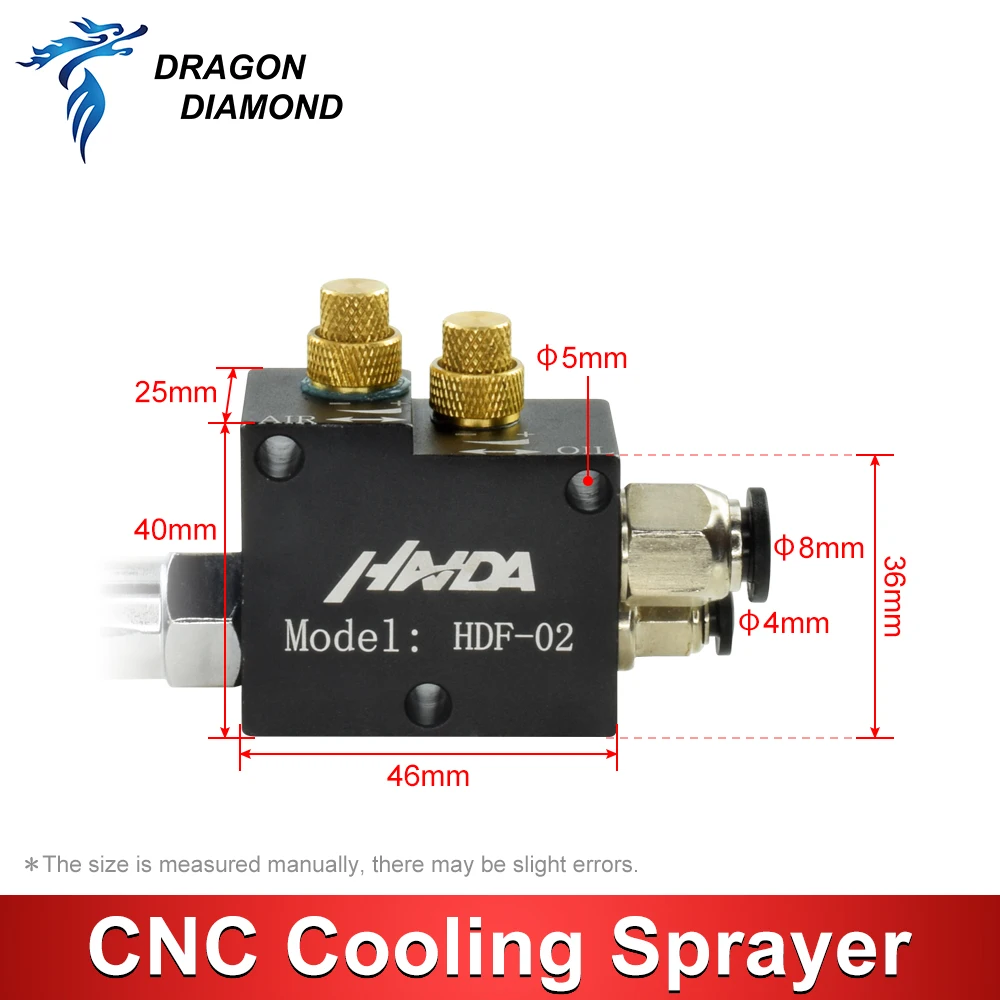 Water Cooling Mist Spray Air Pipe Lubrication System Spindle Coolant Oil Sprayer For CNC Lathe Engraver Milling Machine