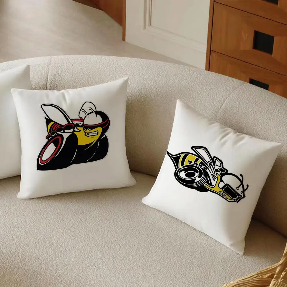 Cartoon S-Scat P-Pack C-Charger Cushion Cover Daily Washable Linen Pillowcase Soft  for Sofa Bed Home Room Decor