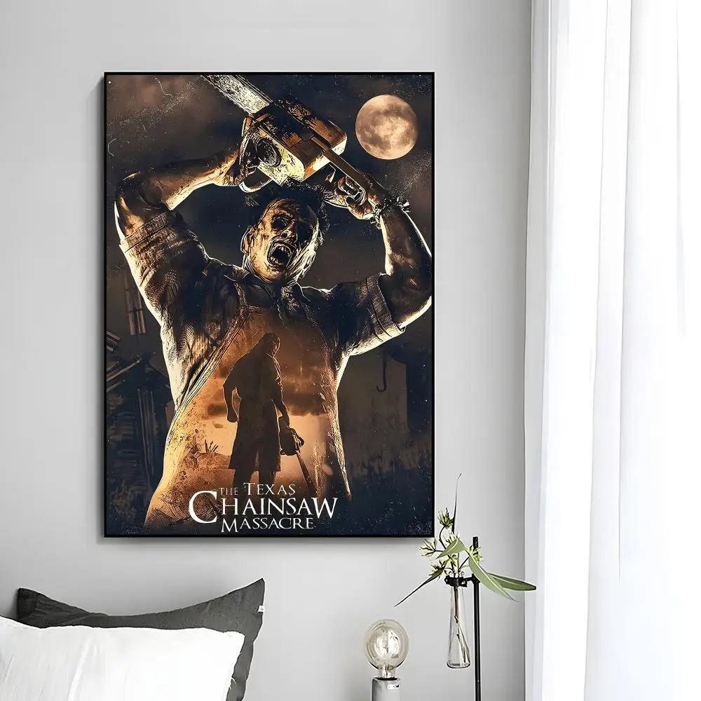 Film-Horror-Poster „The T-Texas Chainsaw M-Massacre“ HD-Kunstposter, selbstklebende Wanddekoration, wasserfest, für Zuhause, Schlafzimmer, Bar, ästhetische Dekoration – Detail 18