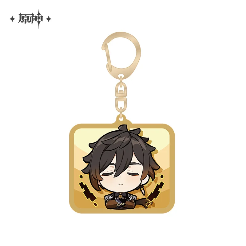 2024 Anime Genshin Impact Q Version Internet Meme Series Acrylic Pendant Xiangling Yun Jin Shenhe Keychain Liyue Harbor Official