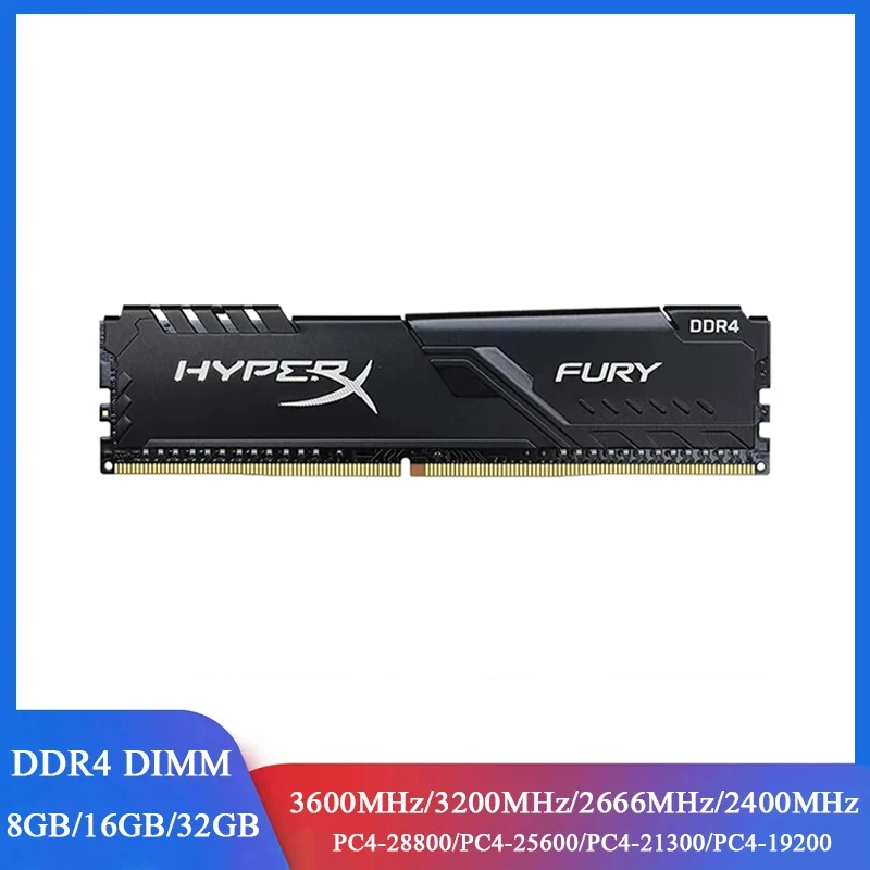 Memoria RAM DDR4 3200MHz 2666MHz 3600 2400MHz 8GB 16GB 32GB 게임용 데스크탑 메모리 PC4-25600 PC4-19200 17000 288Pin DIMM DDR4 RAM 썸네일 2