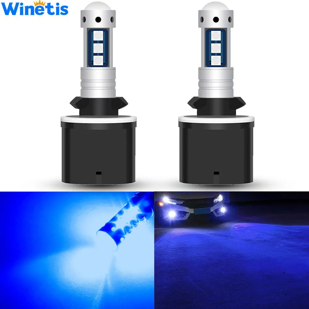 Winetis 2X 899 880 LED Bulbs Fog Driving Lights DRL Lamp 10000K Blue High Power Super Bright 3030 Chips