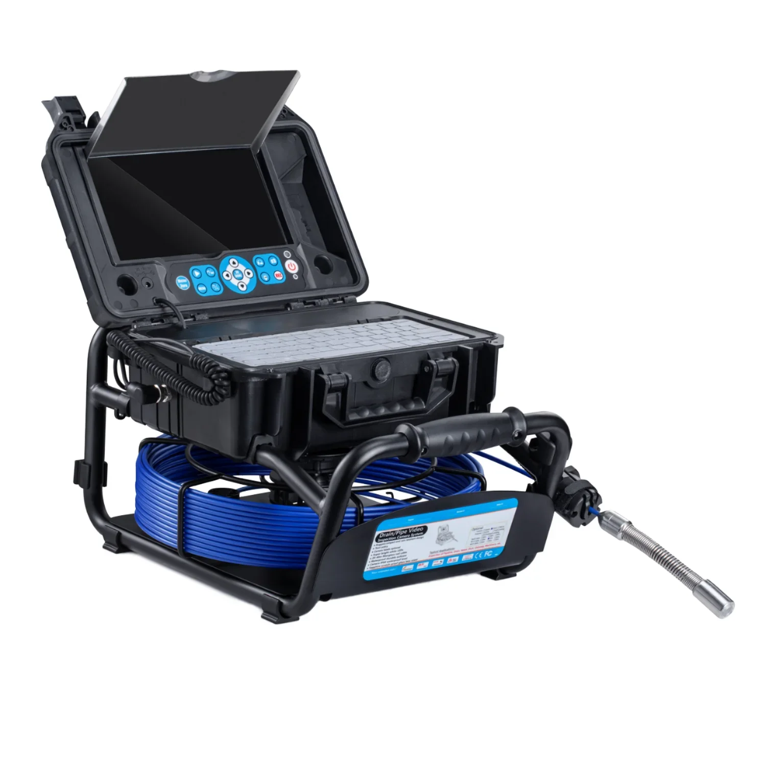 

Portable 512Hz Locator Sewer Inspection Camera Self-Leveling Feature 10.1 Inch Touch Screen Meter Counter CMOS Sensor 50M Range