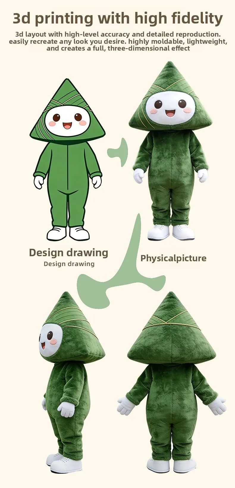 Cartoon doll costume people wear doll costume mascot performance costume