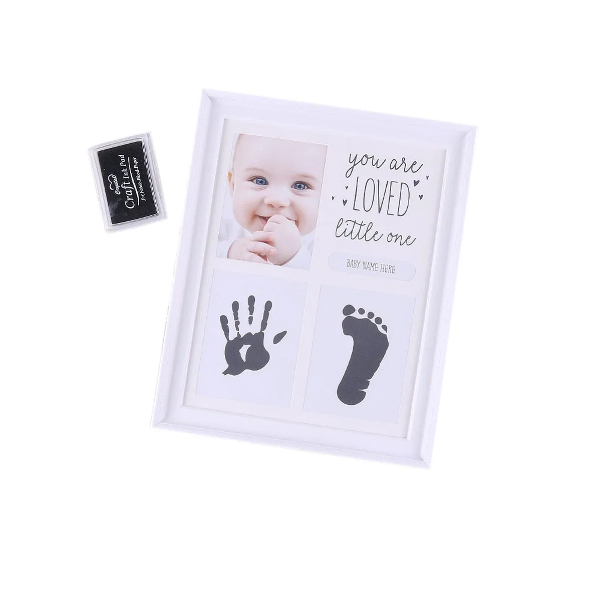 Newborn Hand and Foot Print Baby Baby Full Moon Hundred Days Souvenir First Birthday Gift Photo Frame