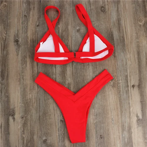 Imagen 2 del producto Bikini Sexy Tangas con realce para mujer, traje de baño triangular de dos piezas Y2K, trajes de playa, traje de verano, conjunto de Bikinis para nadar
