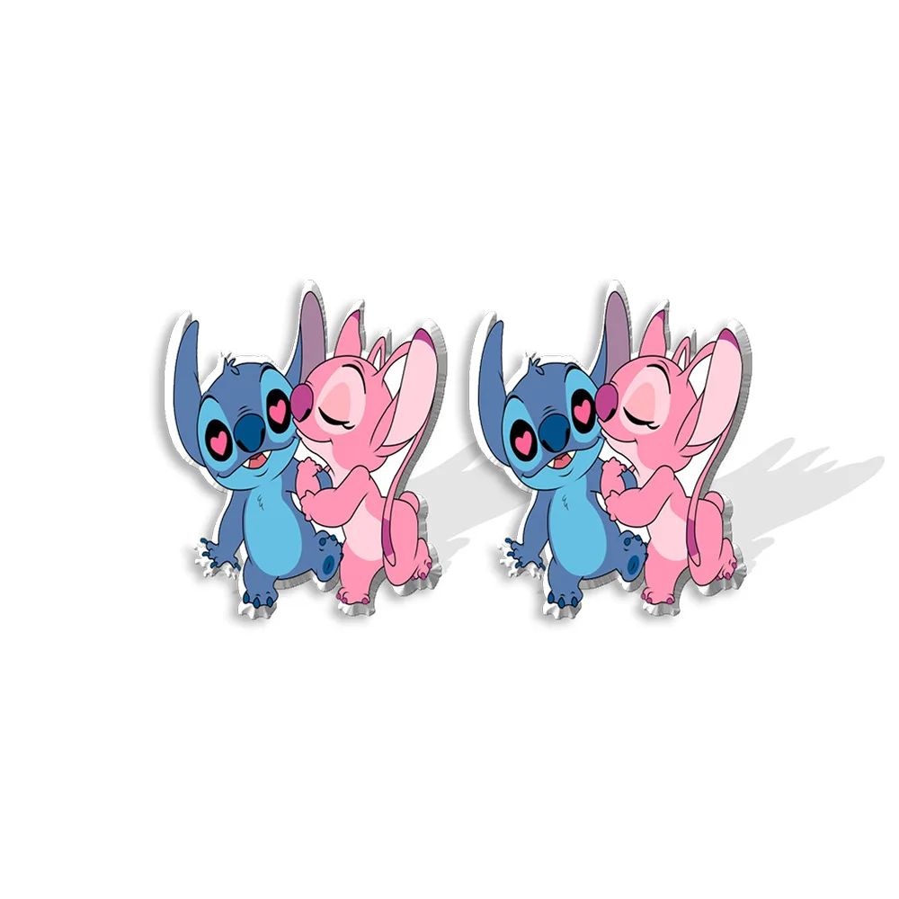 Boucles d'oreilles Disney Anime Stitch pour femmes et filles, pendentif mignon de dessin animé, clous d'oreille, accessoires de bijoux à la mode, cadeau fait main