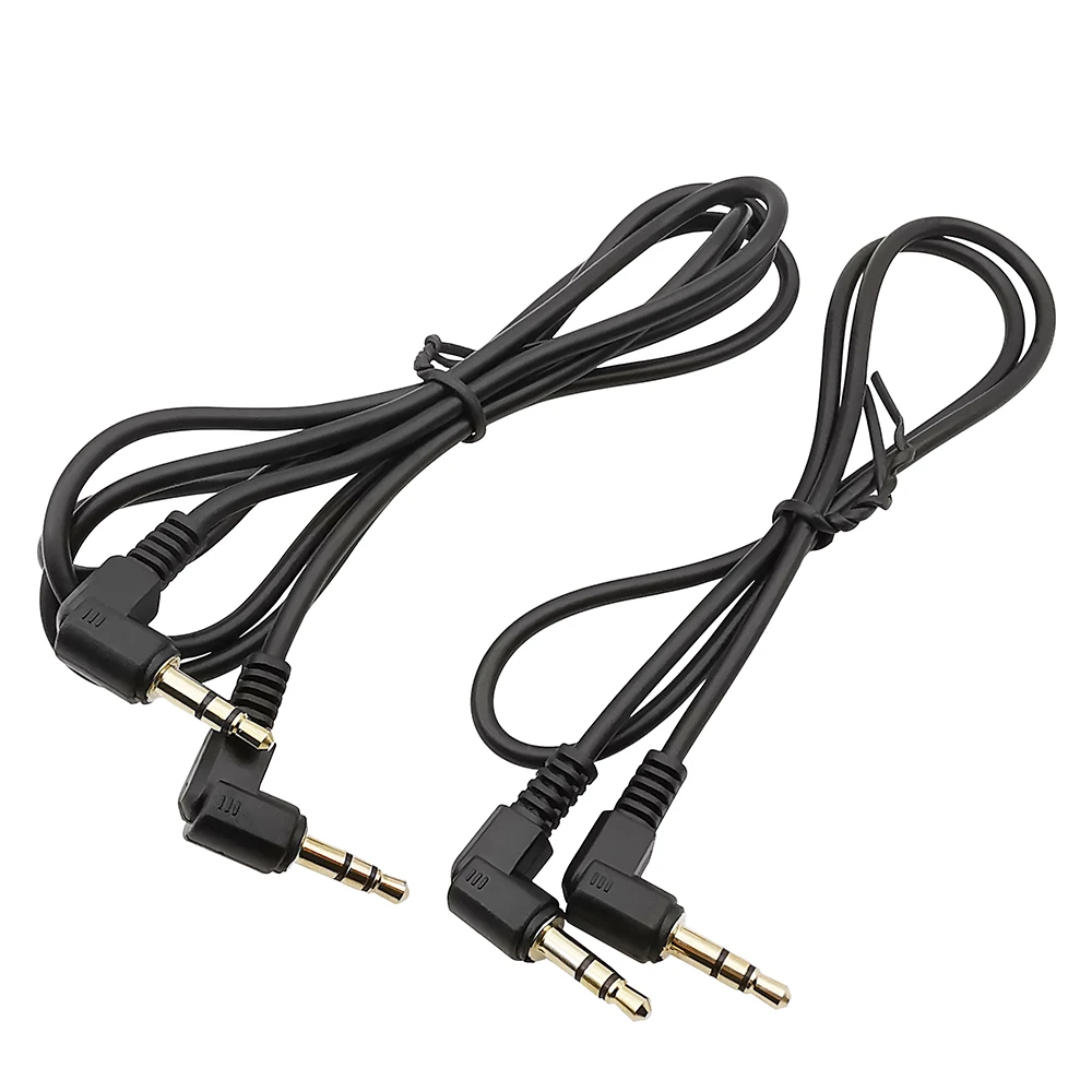 50cm 100cm 90 Degree Right Angled 3 Pole 3.5mm Jack Male to Male Stereo Cable for Phone Car AUX Speaker