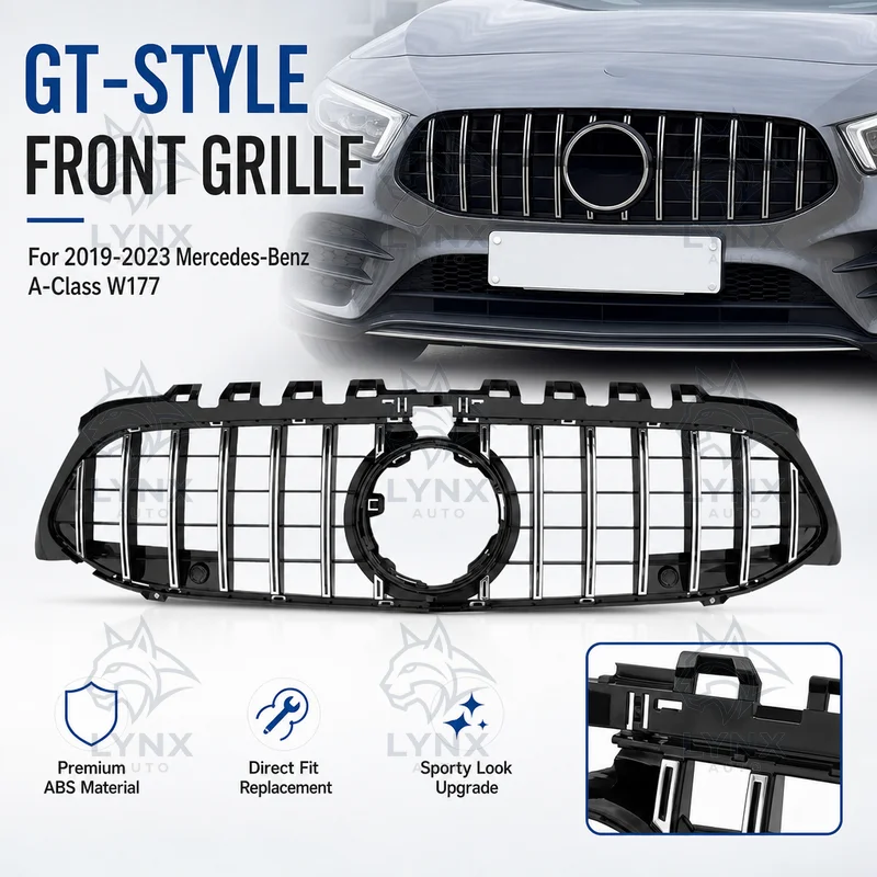 For 2019-2023 Mercedes-Benz A-Class A35 W177 Front Grille Aftermarket Replacement Grille for A180 A200 A220 A250