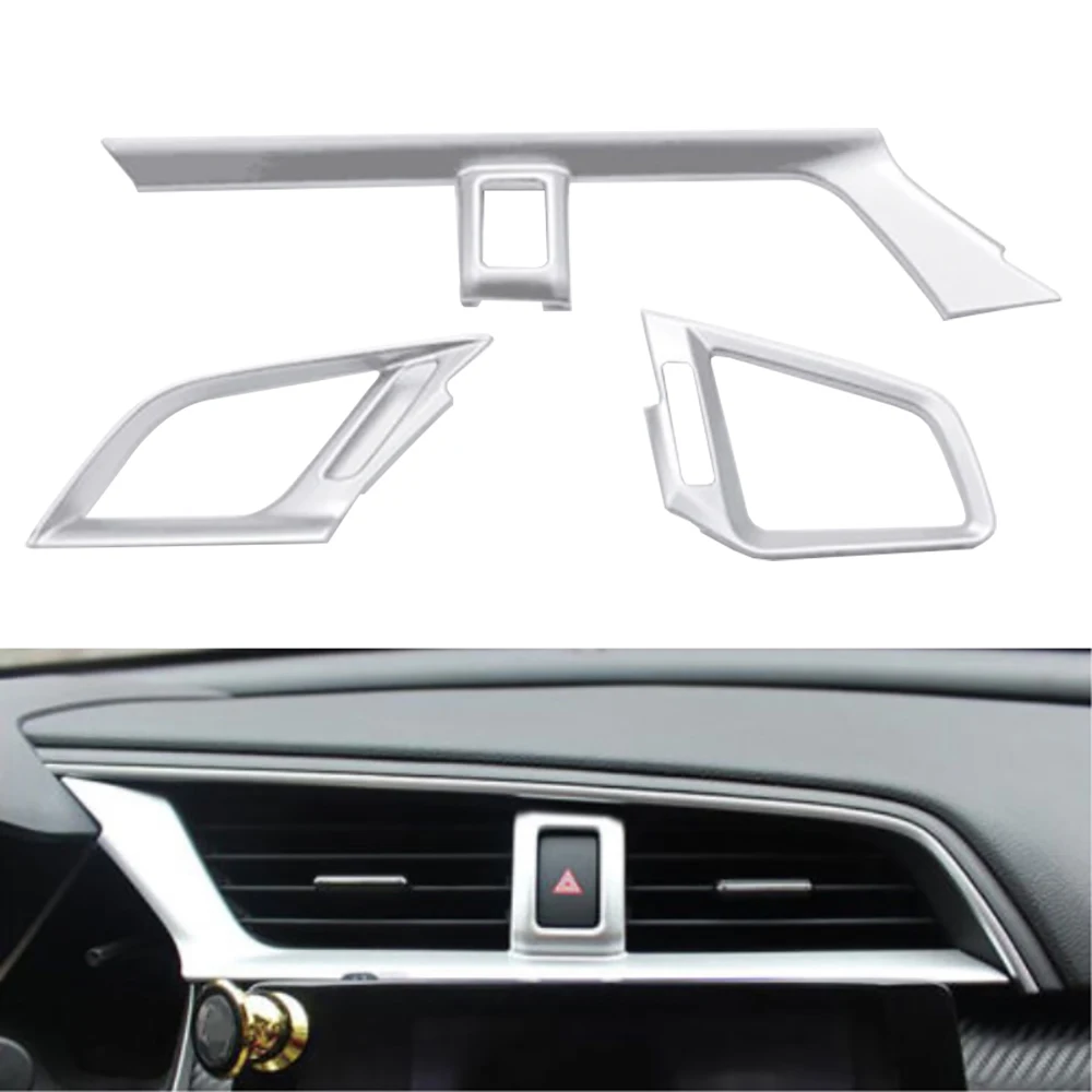 Carbon Fiber Car Dashboard AC Air Vent Outlet Cover Trim for Honda Civic Sedan 10th 2016 2017 2018 2019 2020 2021