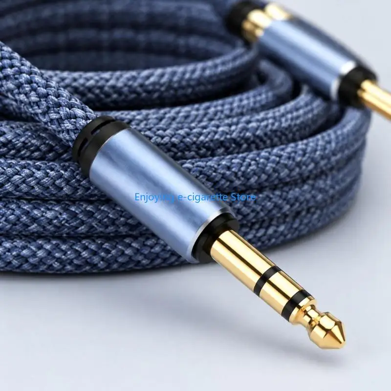 6.35Mm Male-to-Male Sound Cable with Textile Exterior and Metal End Housings Y4QF