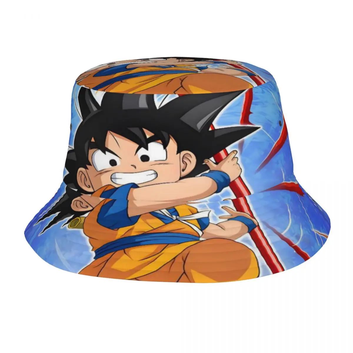 Dragon Ball Bucket Hat for Men Women Beach GOKU Anime Sun Hat Streetwear Foldable for Camping Fishing Hat Getaway Headwear