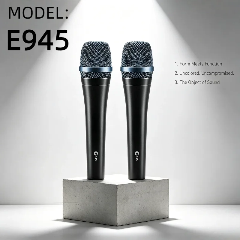 

E945 Dual Pack Dynamic Microphones Supercardioid Live Vocals Wired Mic Professional Stage Singer 2PCS Bundle Hot Sale
