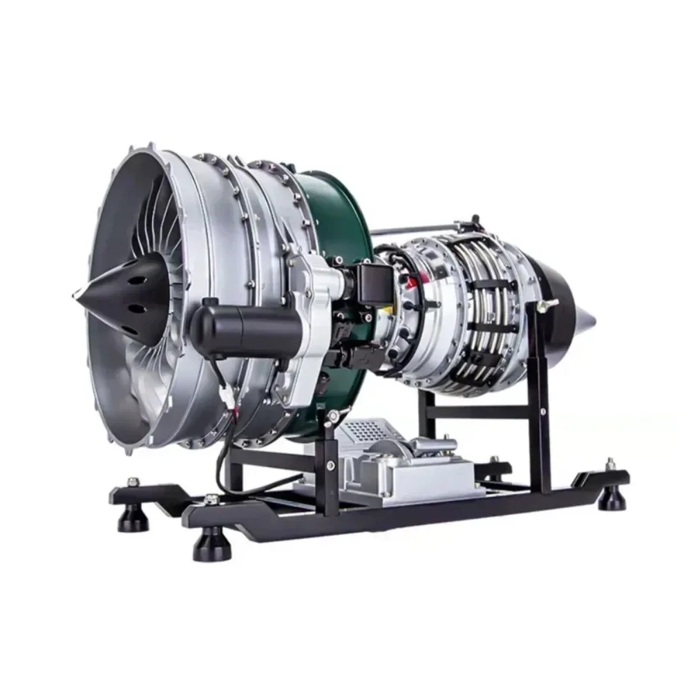 NF TECHING 1/10 Metal Jet Turbine Aero Twin Shaft Engine Assembly Model DIY Kit 1000+ Parts Turbofan Engine Toys Gifts
