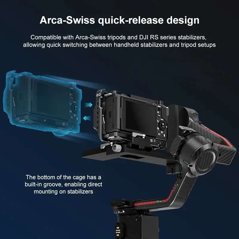 Metal Camera Cage Stabilizer Rig For Sony ZV-E10 II / ZV-E10M2 Camera Accessories