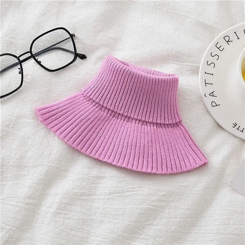 المرأة محبوك وهمية طوق وشاح دافئ الياقة المدورة الرقبة أدفأ انفصال الشتاء يندبروف موضة وشاح كاذبة عالية طوق الرقبة