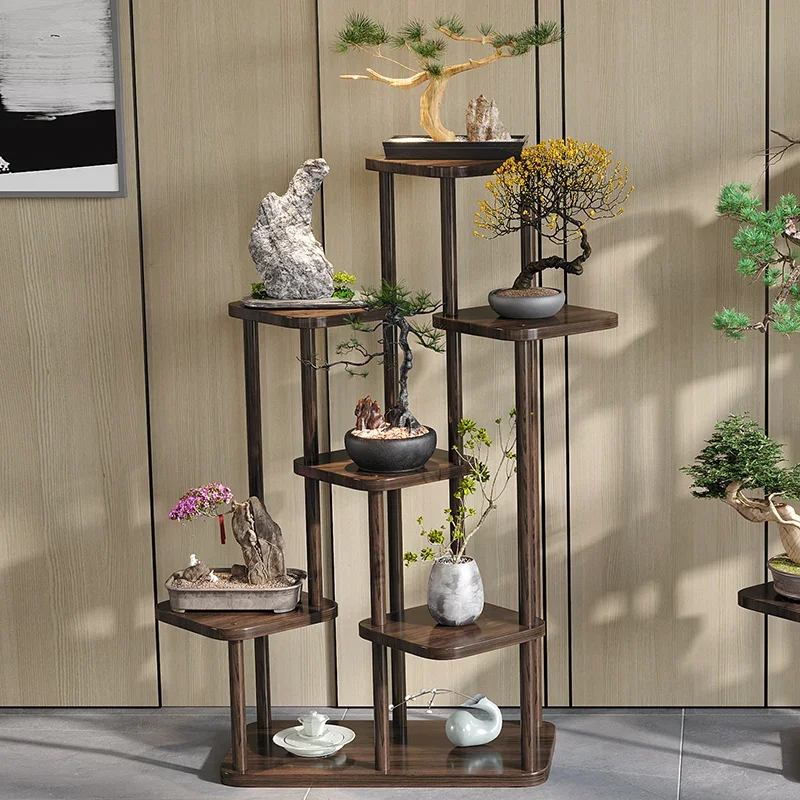

Shelf Flower Rack Balcony Solid Wood Originality Living Room Plant Shelves Flower Decoration Organizer Plantenrek Furniture