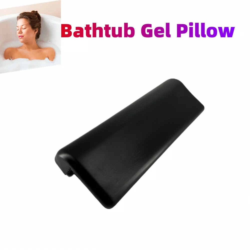 Bath Soft Durable Gel Pillow Comfortable SPA Non-Slip Bath Pillow Neck Back Headrest Pillows Soft Thickened Waterproof