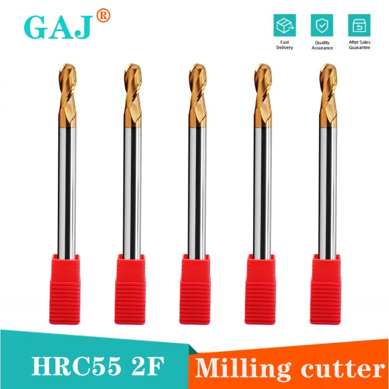 

Milling CutterCnc Alloy Coating Tungsten Steel Tool 100L Hrc55 Lengthening Ball Nose Endmills Top Milling Cutter Endmill Tools