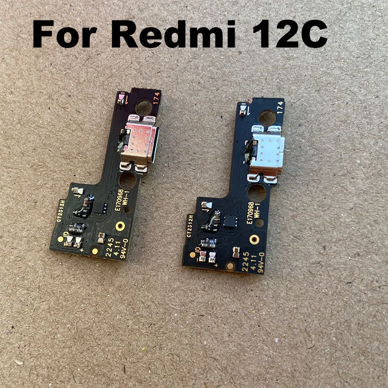 For Xiaomi Redmi 12C USB Charging Dock Port Mic Microphone Connector Board Flex Cable With IC Repair Parts 4G 5G