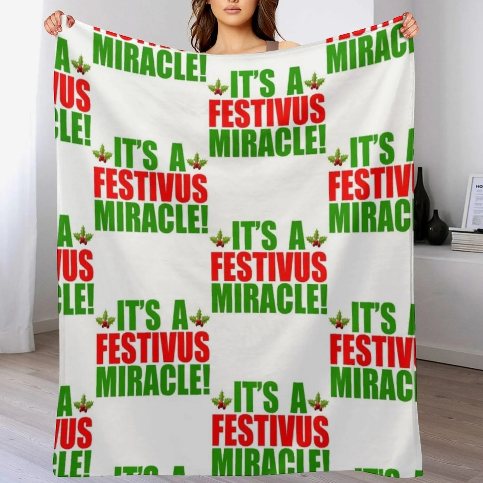 

Its a Festivus Miracle Throw Blanket Thins Summer Stuffeds Hair Blankets