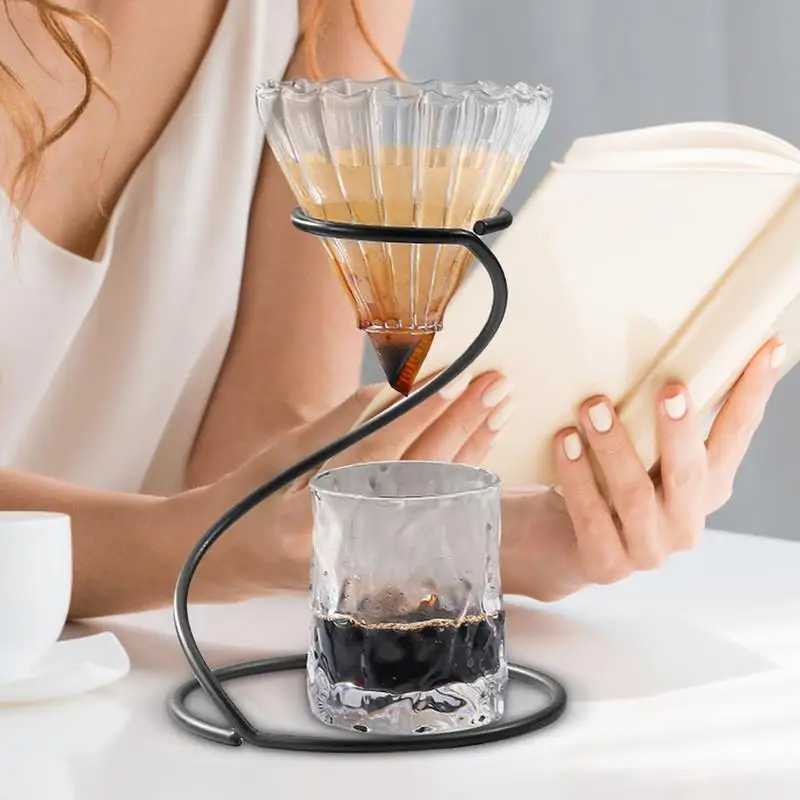 Pour Over Coffee Stand Coffee Maker Drip Filter Cup Rack Stand Metal Drip Filter Cup Rack Stand Minimalist Filter Holder