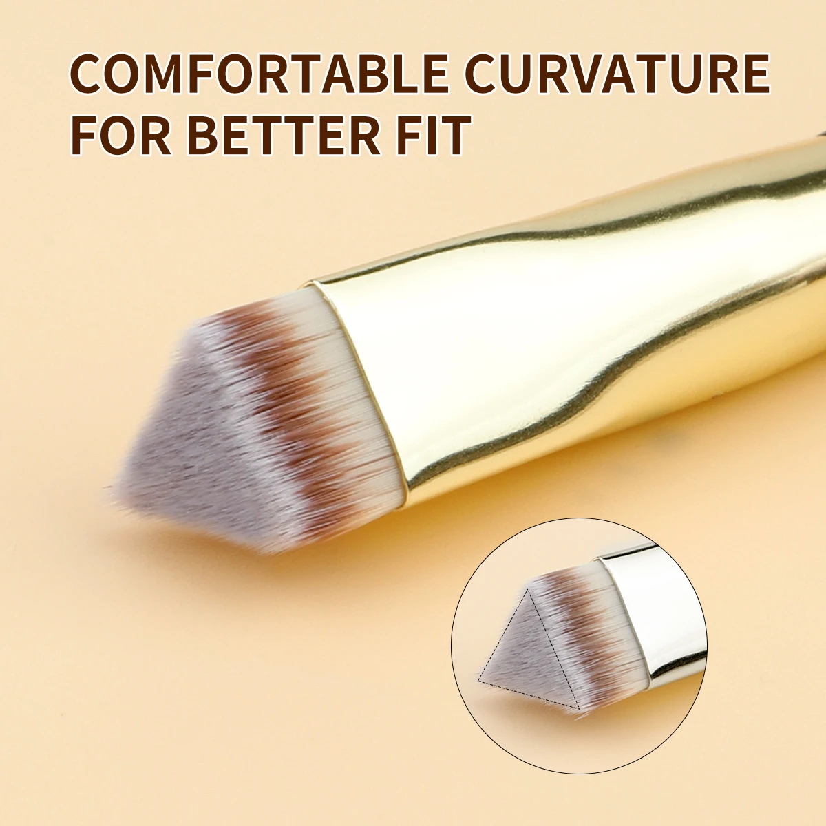 1Pcs Triangle Foundation Brush Makeup Brushes Foundation Blending Brush Angled Professional Beauty Tools