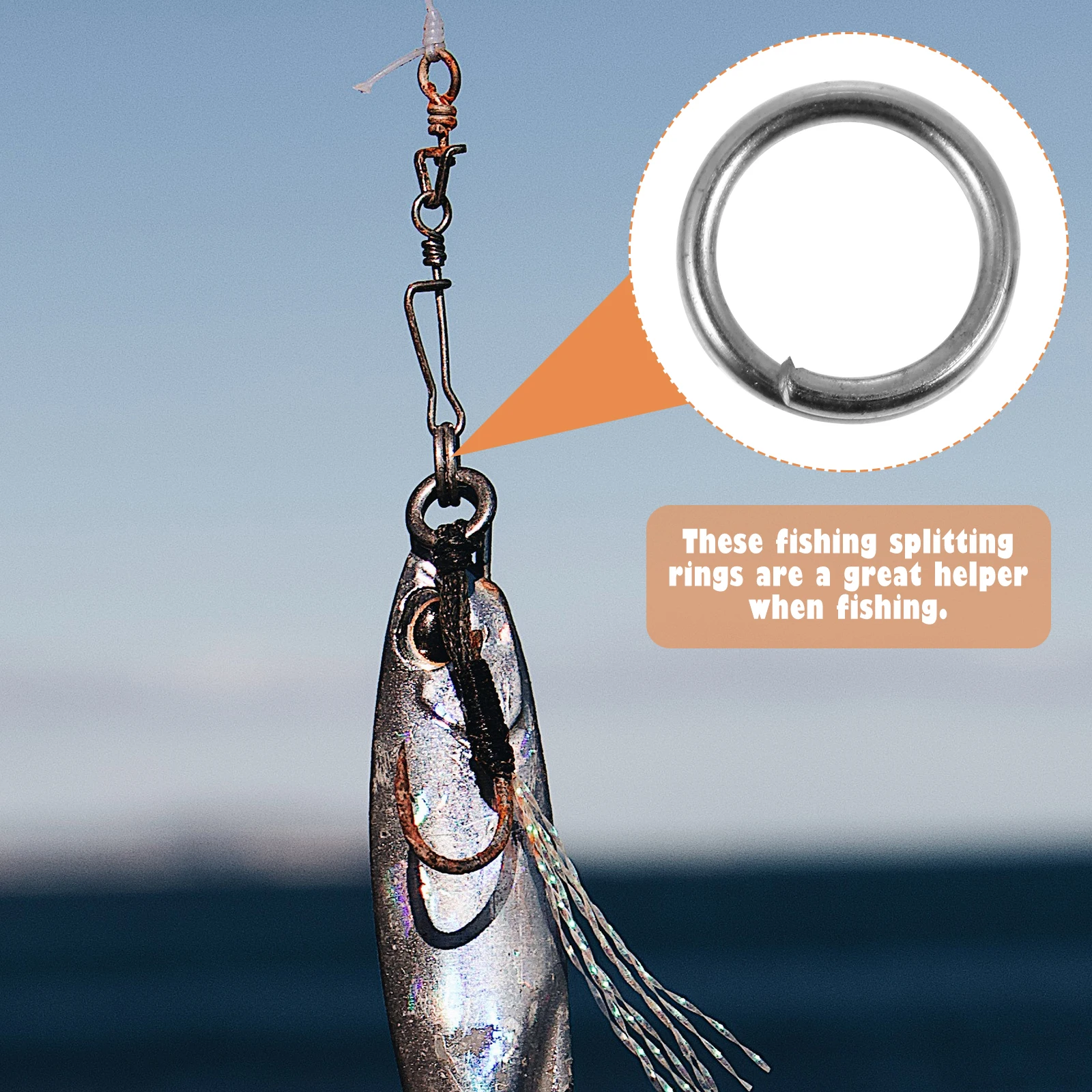 

100pcs Rings 4 5mm Diameter Stainless Steel Fishing Swivels Gear Long Term Use High Strength Durable