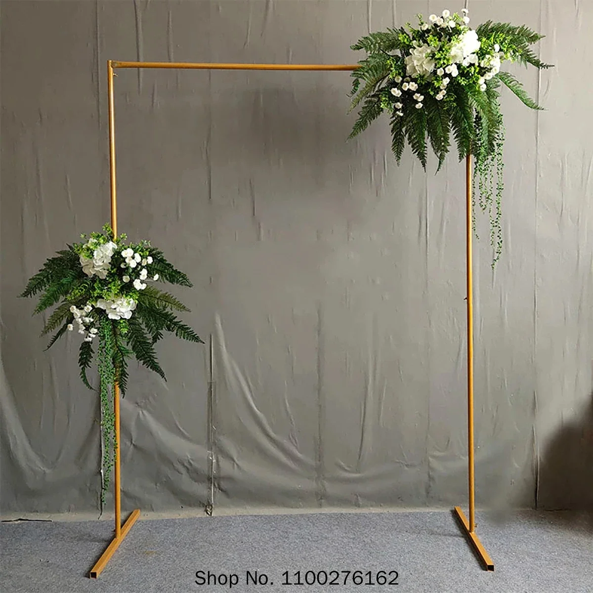 

2M X 2M Wedding Stage Background Frame Wrought Iron Decorative Flower Stand Custom Wedding Square Arch Shelf Wedding Decor