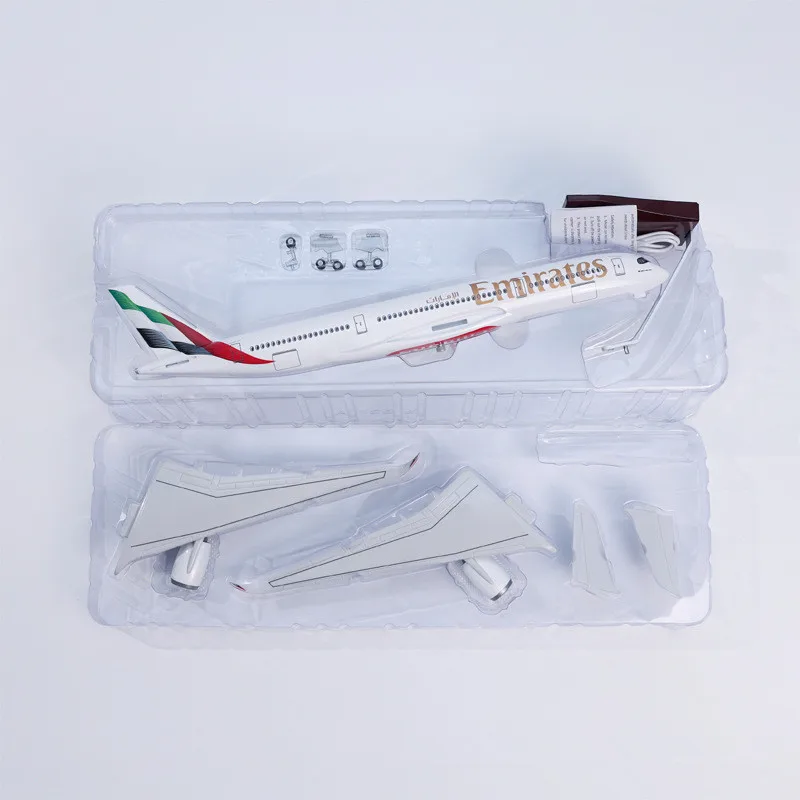 

Новый масштаб 1:142, 47 см, модель самолета Emirates A350, литые под давлением самолеты из смолы с шасси, коллекция, украшение для дисплея, подарки, веер