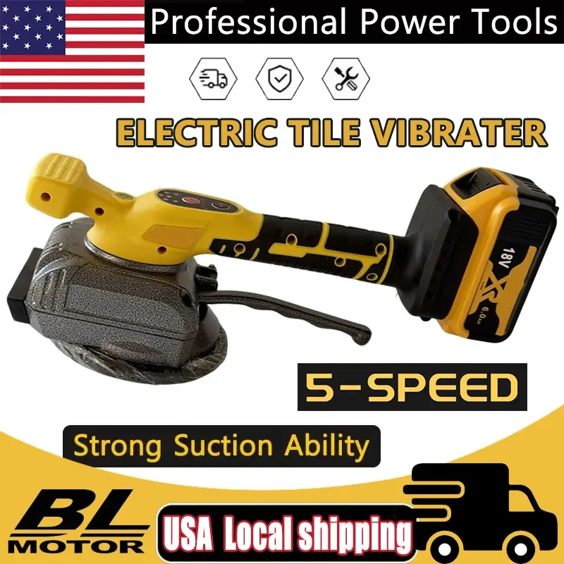 

5-скоростной регулируемый беспроводной инструмент для укладки плитки, вибрационный выравнивающий аппарат для напольной и настенной плитки, совместимый с Dewalt