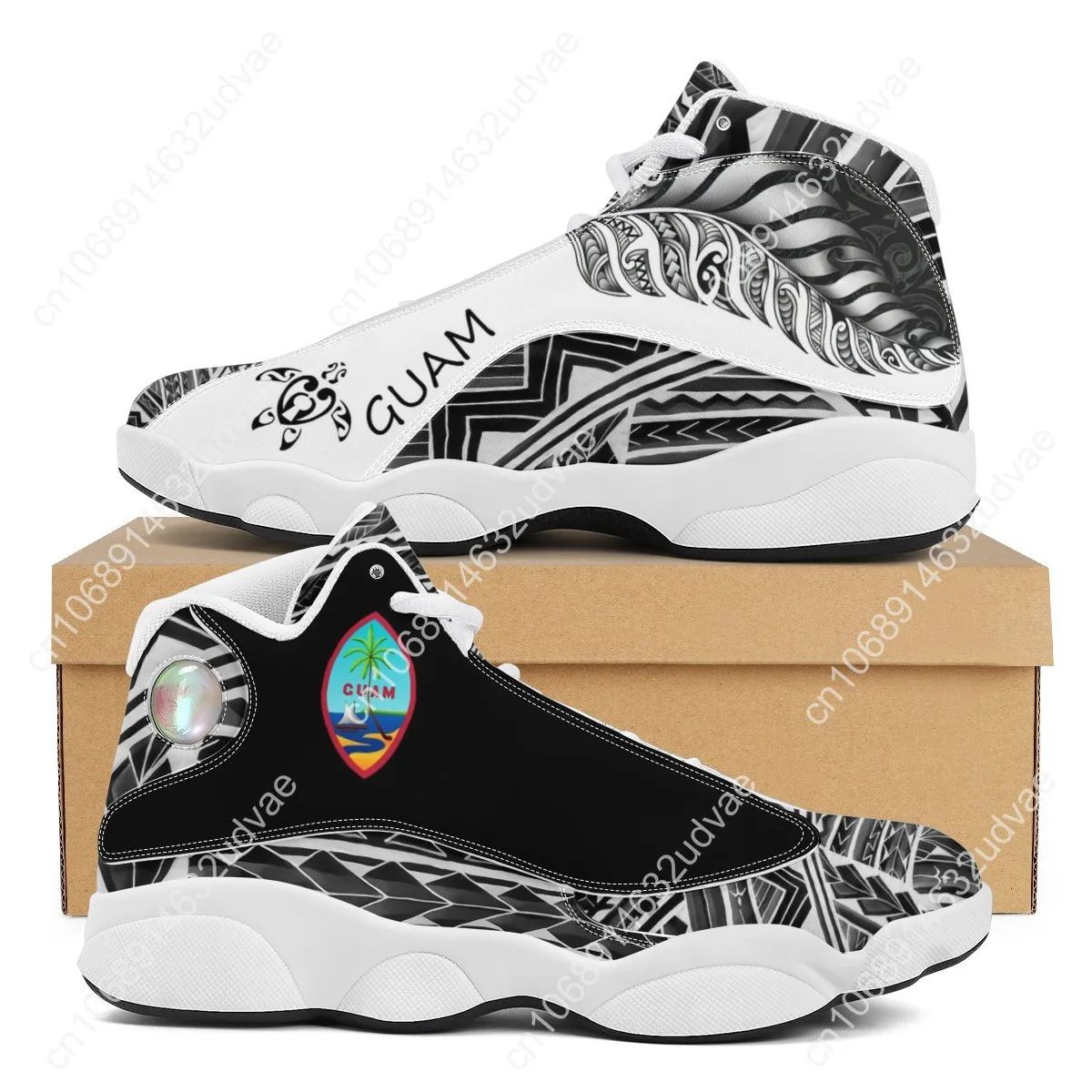 Brand New Polynesian Samoa Tribal Tonga Style Running Shoes Custom Ball Sports Team Logo Men's Basketball Sports Shoes