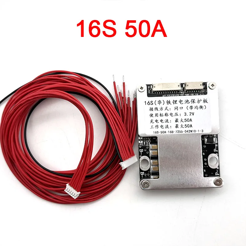 30A 40A 50A 80A 12S 13S 14S 16S 17S 36V 48V 60V Lifepo4 ليثيوم أيون بطارية ليثيوم لوح حماية التوازن BMS 3.7V 3.2V الطاقة