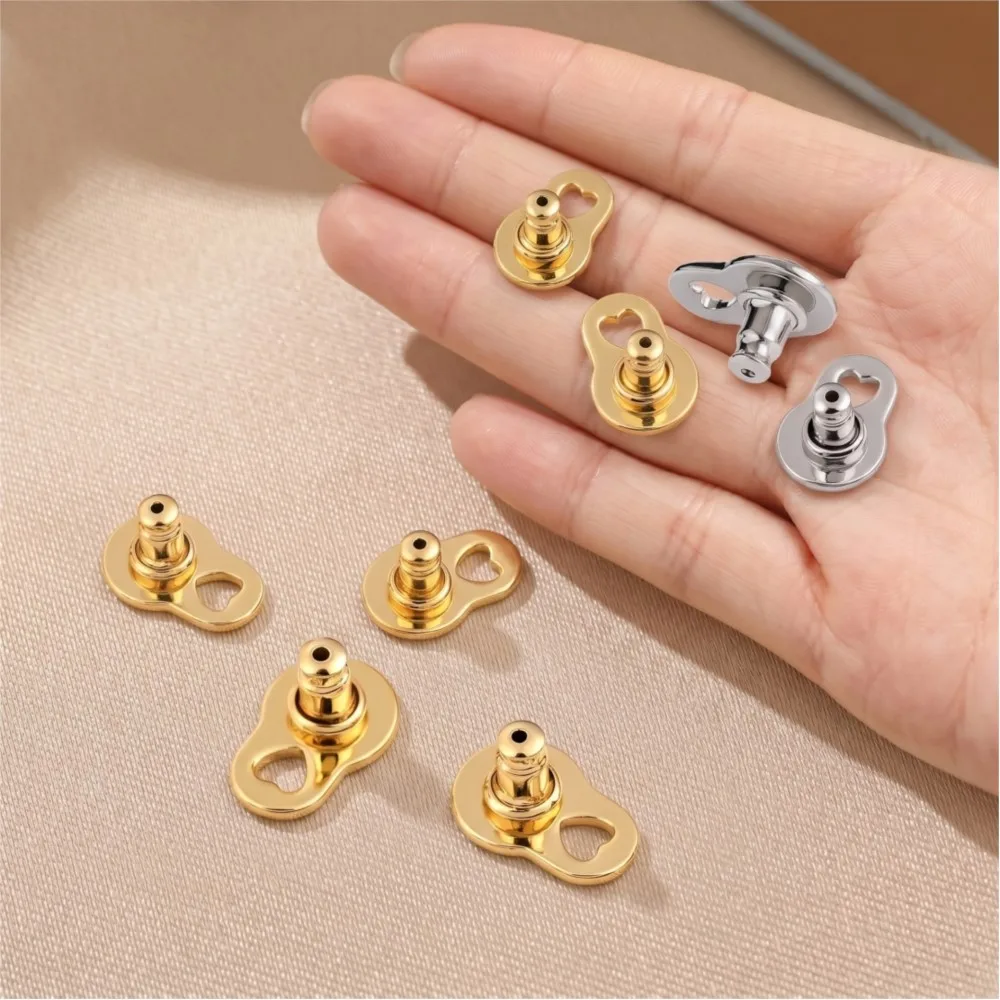 10pcs 18K Gold Earring Backs Lifters for Heavy Earrings for Women Earring Backs for Droopy Ears Comfortable Backings for Studs