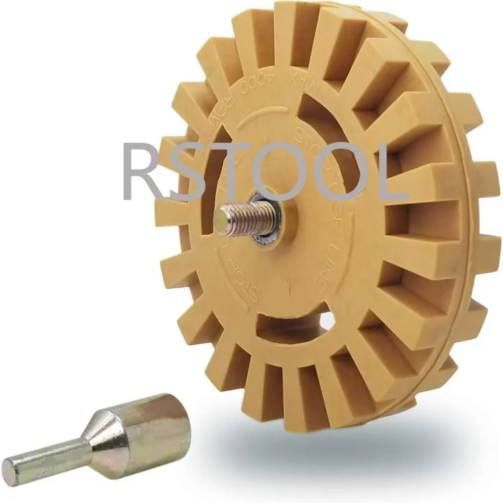 Cao Su Tẩy Bánh Xe 3.8 Inch Miếng Lót & Adapter-Đính Kim Sa Keo Tẩy, Vinyl Decal, đồ Họa Công Cụ Xóa-1 Gói