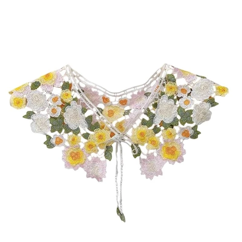 

Модное кружево вязание крючком пожимает плечами воротнич