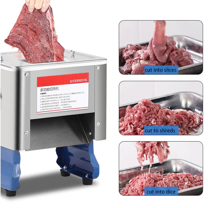 Multifunctional Electric Vegetable Cutting Grinder Machine Meat Dicing Machine Stainless Steel Slicer For Pork Lamb