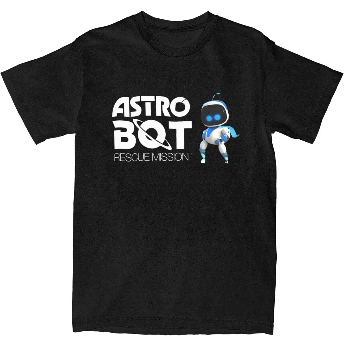 A-Astro-Bot Logo Cartoon T-Shirt Men's Classic Cotton T Shirts Summer O Neck Leisure Tees Custom DIY Big Size Tops