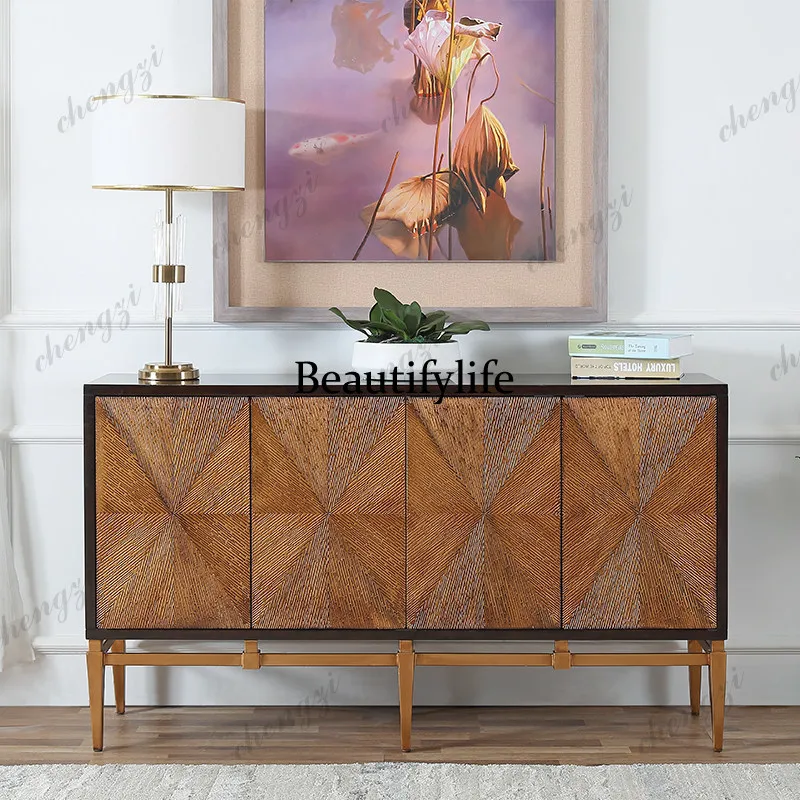American light luxury door cabinet entry living room partition decoration shoe cabinet against the wall storage side cabinet