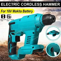 Luxury 1000W 8600IMP Rechargeable Electric Hammer Cordless Multifunction Hammer Impact Drill Power Tool for Makita 18V Battery