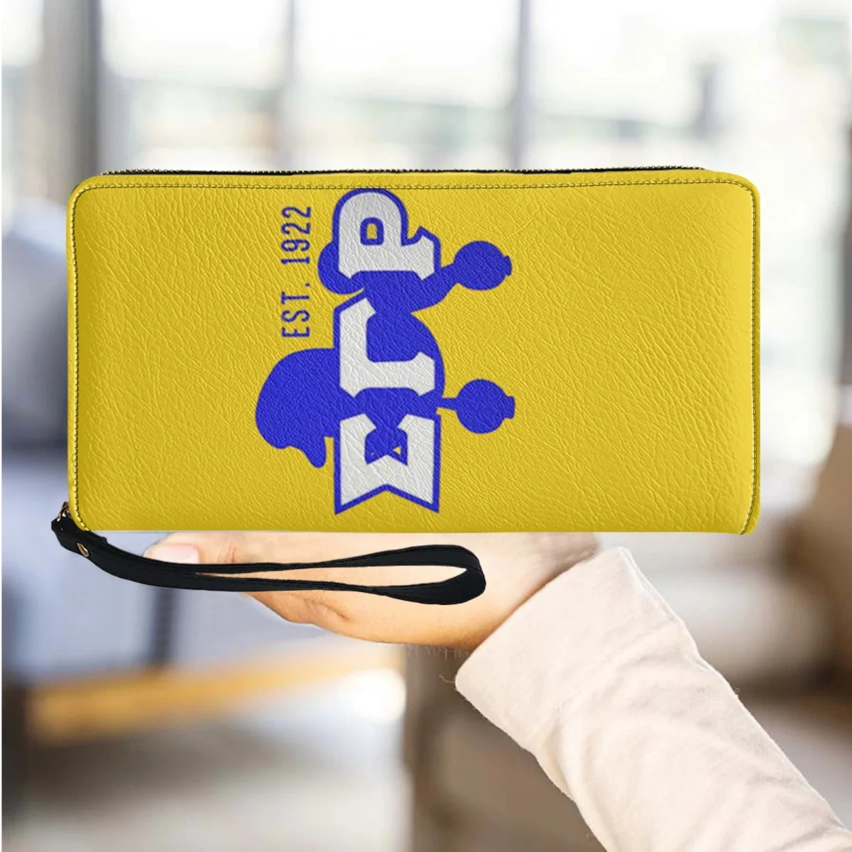 

Cute Poodle Design Clutch Wallet Sigma Gamma Rho Print Long Wallet Ladies Card Holder Pu Leather Coin Purse Female Portefeuille