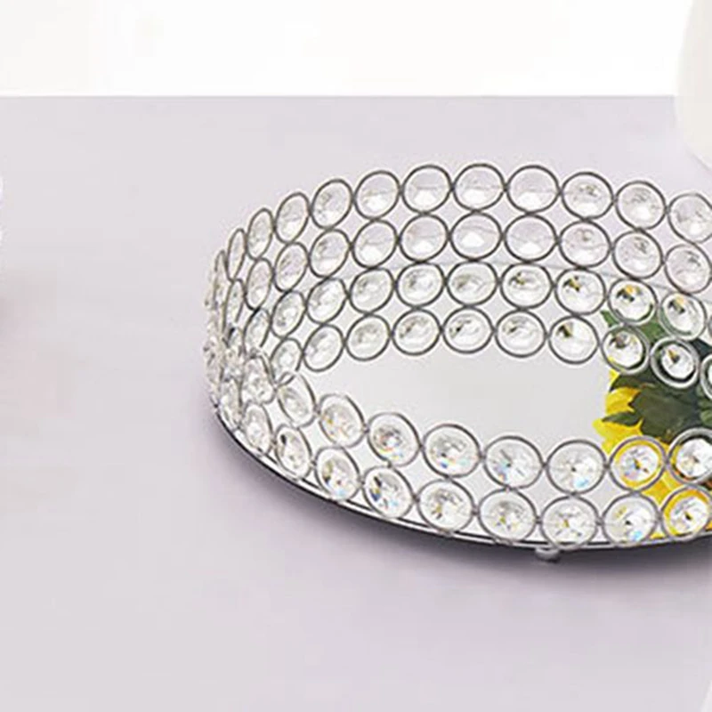 Abwr-suporte de bolo cestas de armazenamento de cristal caixa simplicidade organizador de casa para jóias colar sobremesa prato bandeja decorativa