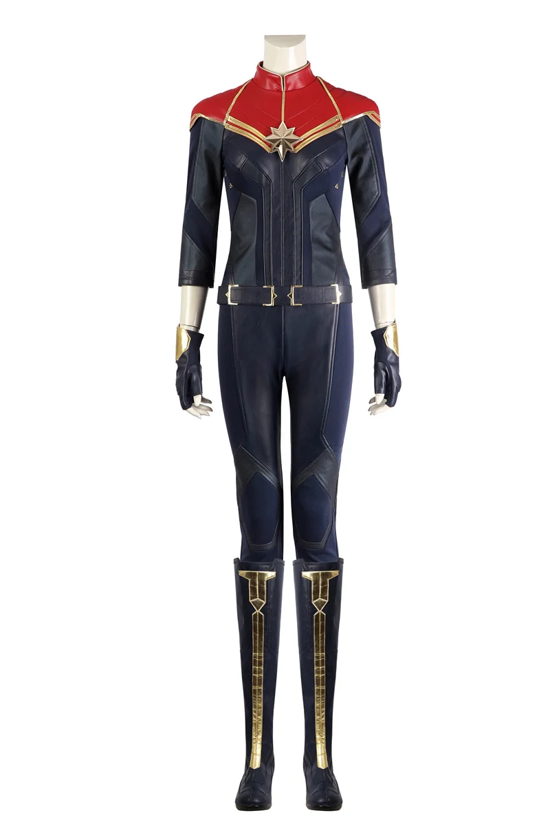 Movie Superhero Carol Cosplay Danvers Costume Adult Women Suit Halloween Carnival Outfit Full Set Disguise RolePlay