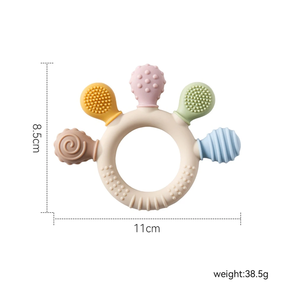 1PC Silicone Baby Teether Anxiety Teething Toys 0 12 Months Chew Beads Sensory Gum Relief Soother Baby  0 12 Months Toys Gifts