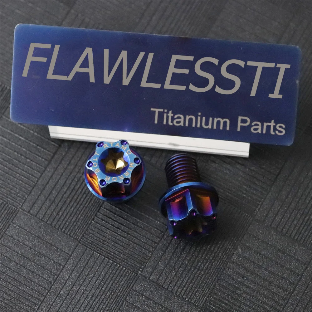 FLAWLESSTI M10x10 15 mm 1,25 Skok Gr5 Śruby tytanowe Wtyczka lusterka wstecznego Do Yamaha Xmax 300 Kawasaki Ninja 400 ZX6R