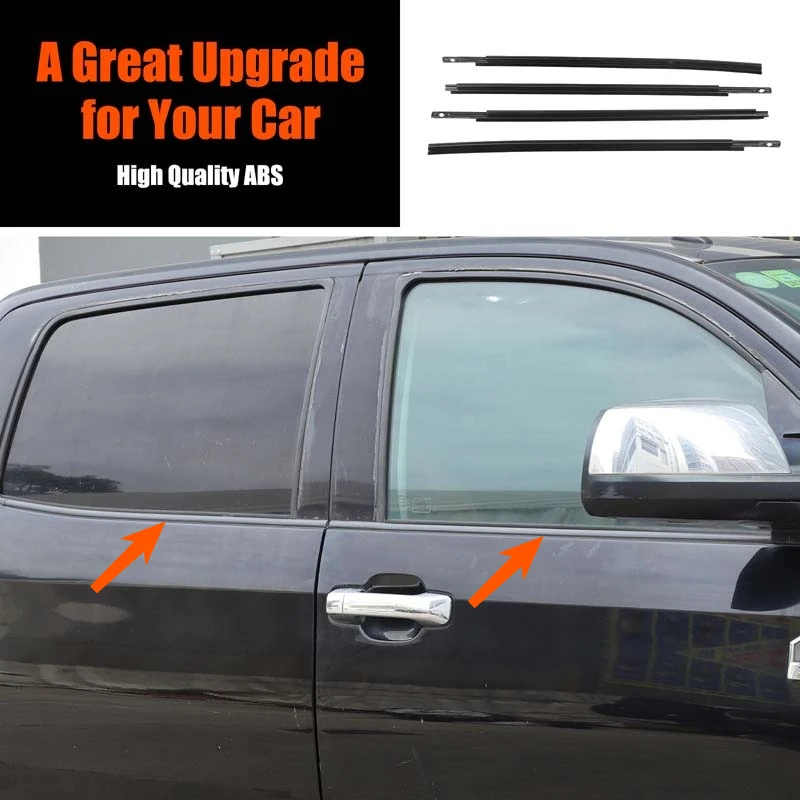 

Outside Window Weatherstrip Set of Trim Seal Belt For 2007-2021 Toyota Tundra Double Cab +OEM 68160-0C020