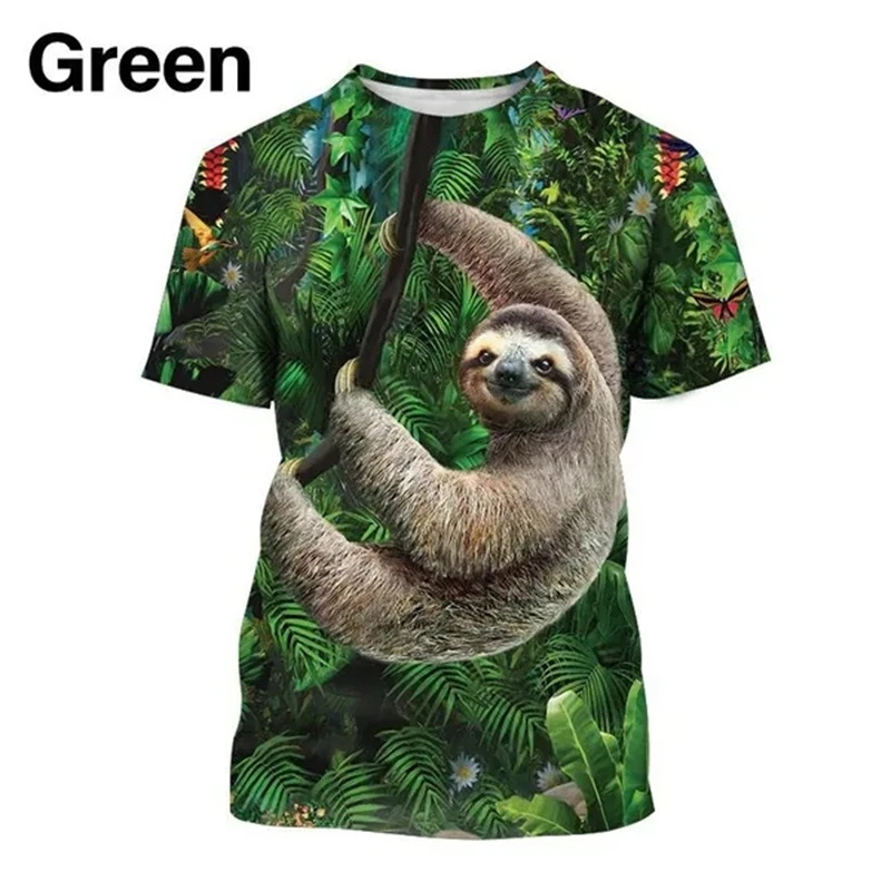 Lovely Sloth 3D Printed T Shirts For Men Women Kids Tops Tees Casual Short Sleeve Animel Pattern Breathable Comfortable T-shirts