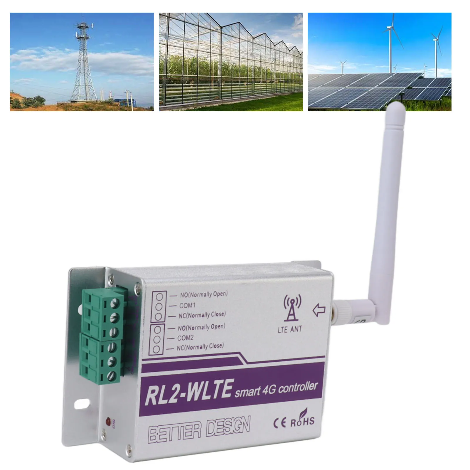GSM Gate Opener 2 Channel 4G APP Remote Control Light Relay  for Garage Door Factory Automation Dual Channel Gate Opener